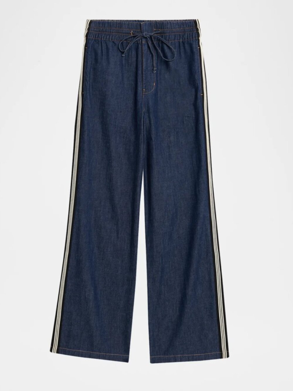 Veronica Beard Taylor Wide-Leg Track Jeans size 6